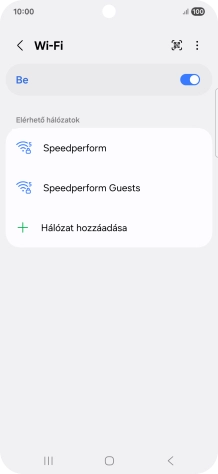 Válaszd ki a kívánt Wi-Fi hálózatot.
