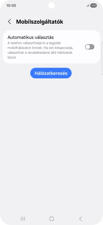 Kattints az „Automatikus választás” melletti csúszkára a funkció bekapcsolásához.