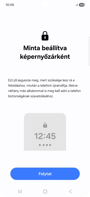 Válaszd a Folytat lehetőséget.