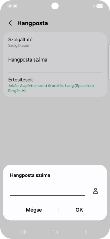 Írd be azt, hogy +36709090999, és válaszd az OK lehetőséget.