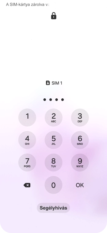 Amennyiben a telefon kéri, írd be a PIN-kódodat, és válaszd az OK lehetőséget.