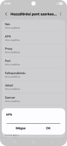 Amennyiben előfizetésed van, írd be azt, hogy mms.vodafone.net, és válaszd az OK lehetőséget.