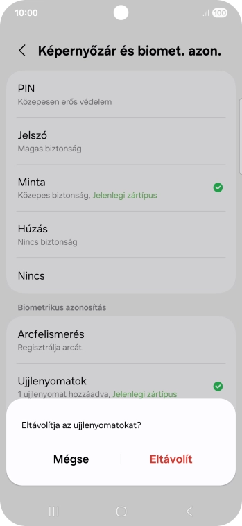 Válaszd az Eltávolít lehetőséget.