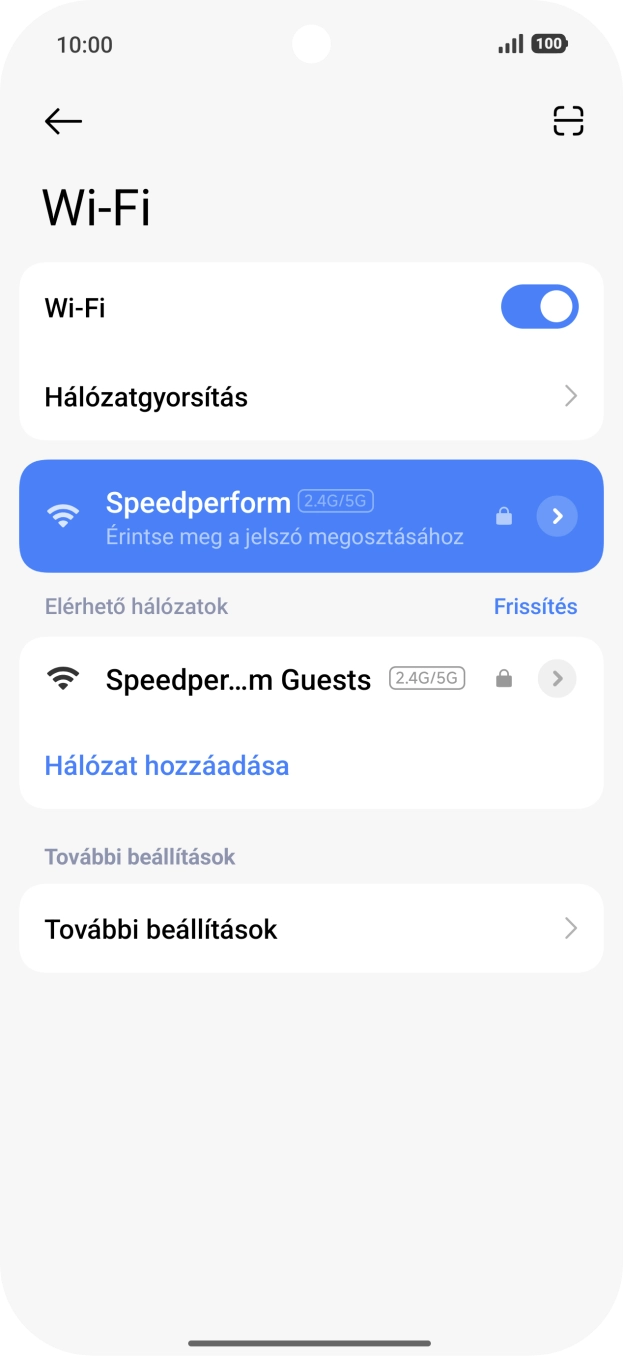 Húzd az ujjad felfelé a kijelző aljáról, hogy visszatérj a kezdőképernyőhöz.