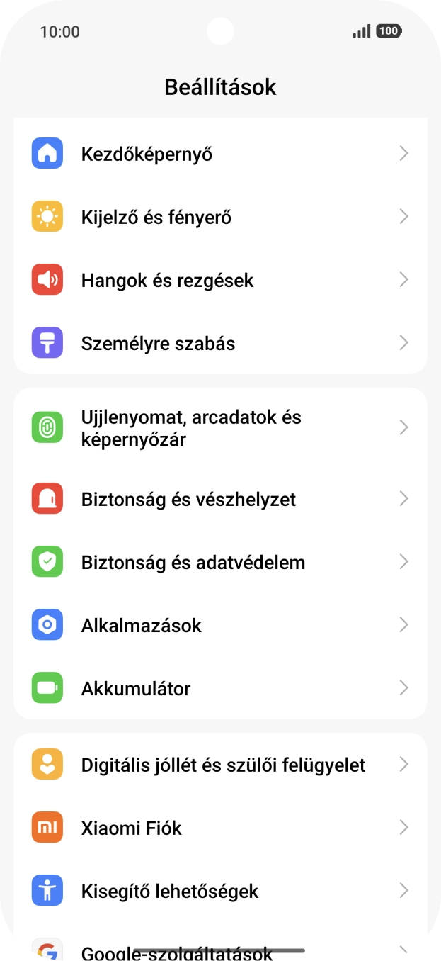 Válaszd az Ujjlenyomat, arcadatok és képernyőzár lehetőséget. Válaszd az Ujjlenyomat, arcadatok és képernyőzár lehetőséget.