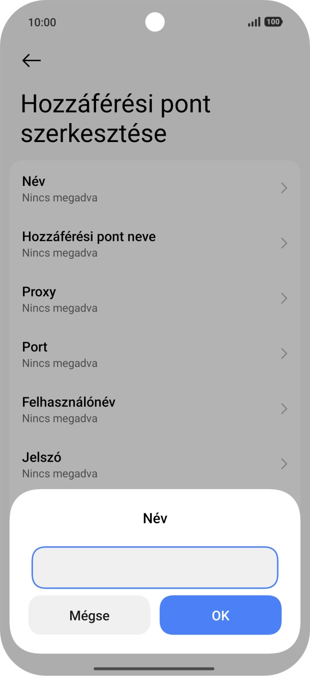 Írd be azt, hogy One Internet, és válaszd az OK lehetőséget.