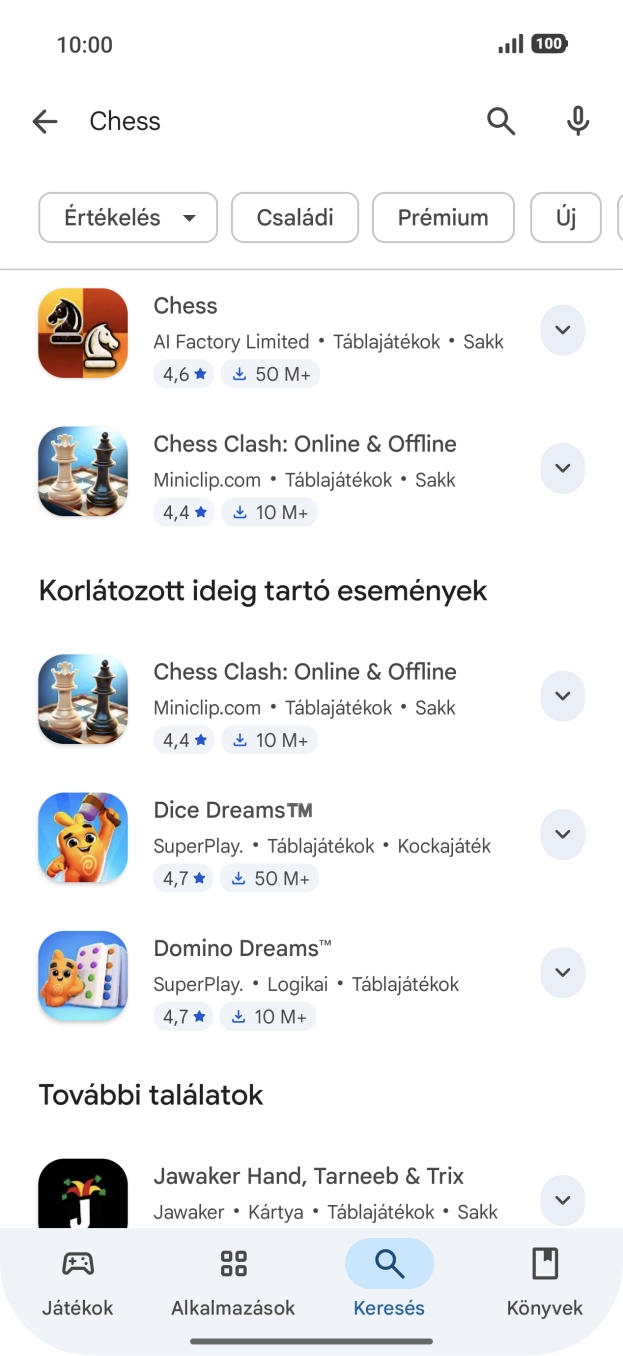 Kattints a kívánt alkalmazásra. Kattints a kívánt alkalmazásra.