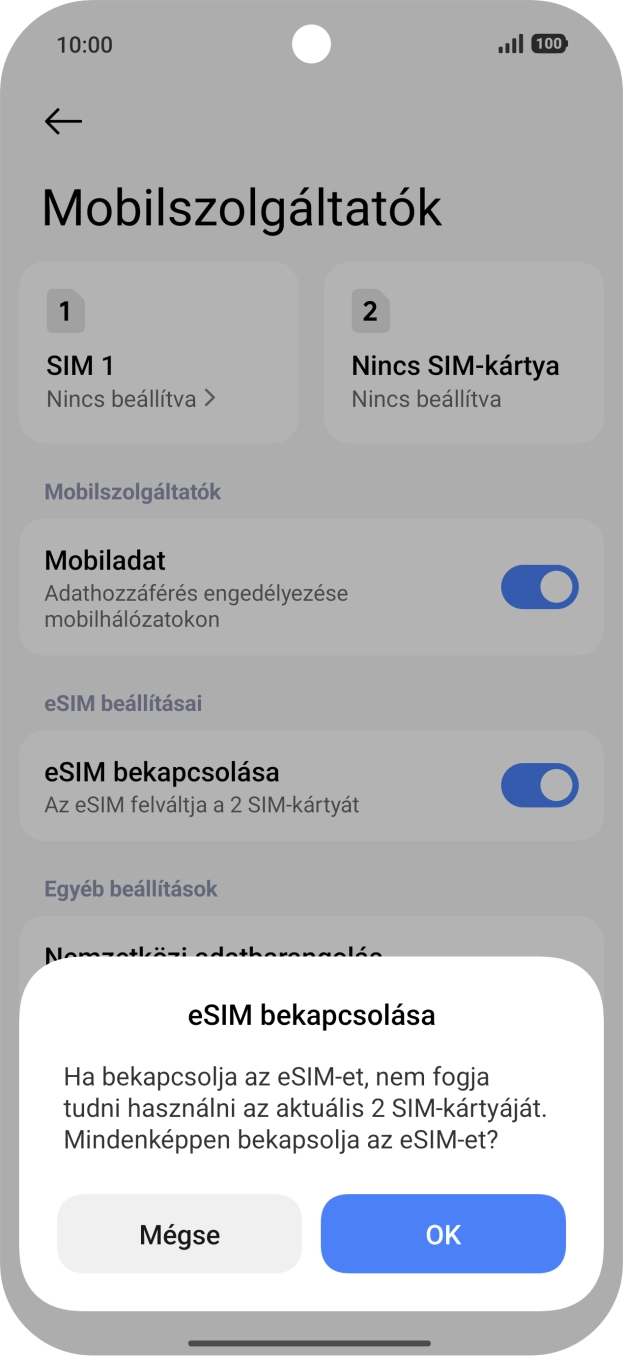 Válaszd az OK lehetőséget. Válaszd az OK lehetőséget.