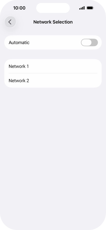 If you turn off the function, press the required network. If you turn off the function, press the required network.