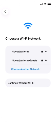 Press the required WiFi network. Press the required WiFi network.
