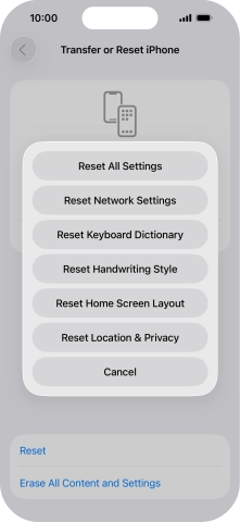 Press Reset All Settings.