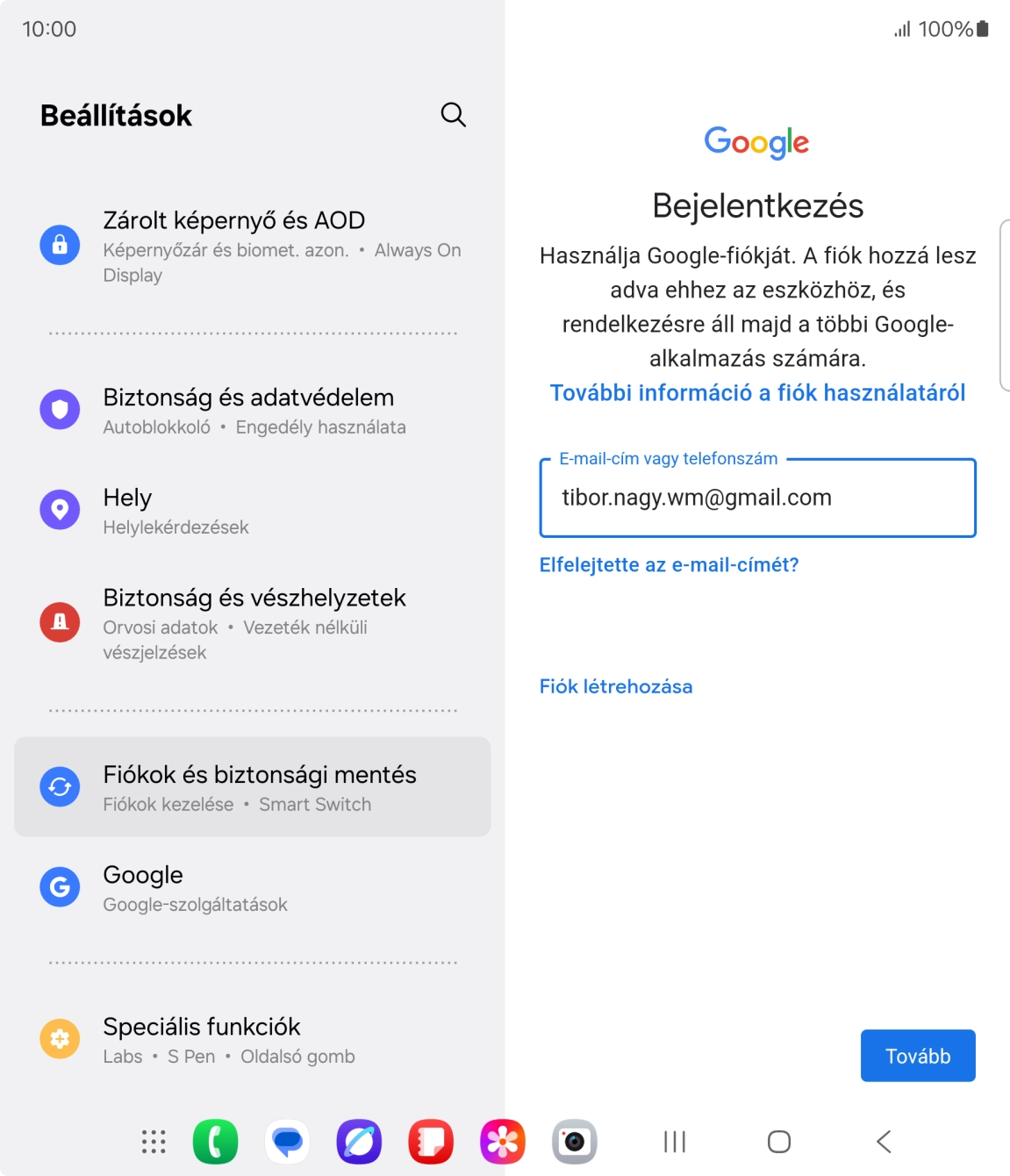 Válaszd a Tovább lehetőséget. Válaszd a Tovább lehetőséget.