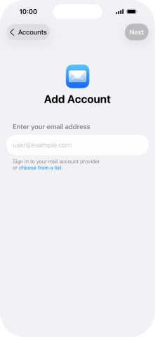Press the field below 'Enter your email address' and key in your email address. Press the field below 'Enter your email address' and key in your email address.