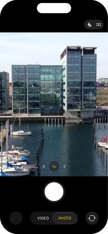 Slide your finger right or left on the screen to select the required camera mode. Slide your finger right or left on the screen to select the required camera mode.