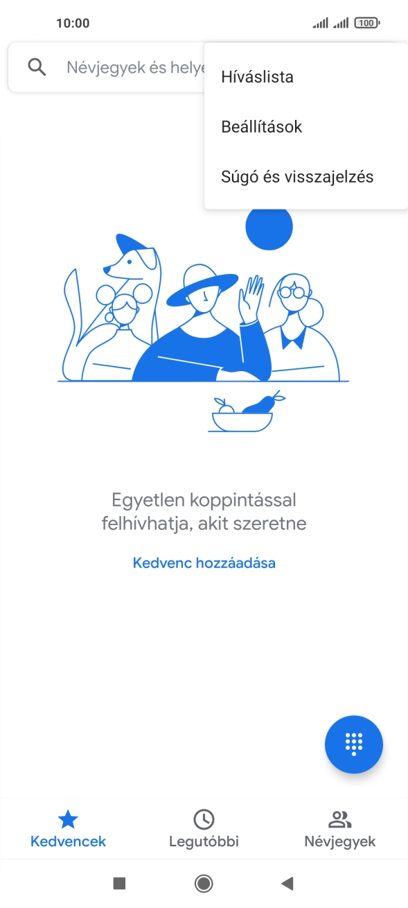 Válaszd a Beállítások lehetőséget. Válaszd a Beállítások lehetőséget.
