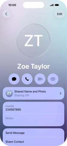 Press Shared Name and Photo. Press Shared Name and Photo.