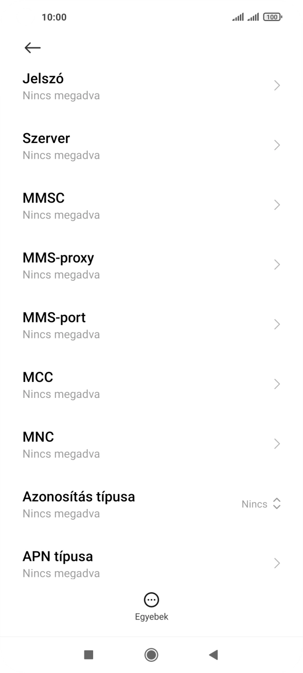 Válaszd az MMSC lehetőséget.