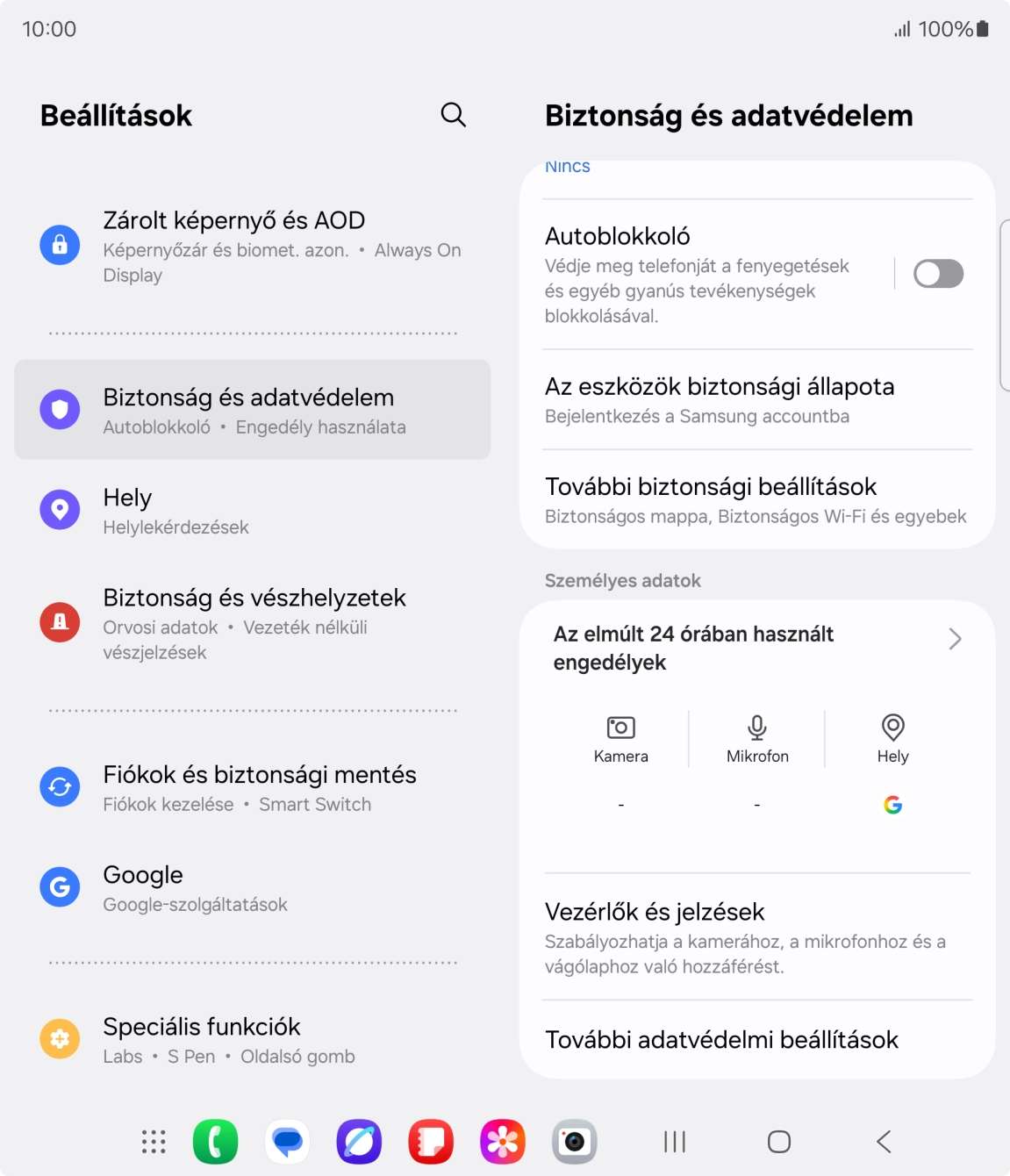 Válaszd a További biztonsági beállítások lehetőséget.