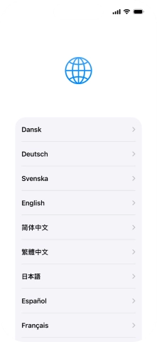 Press the required language. Press the required language.