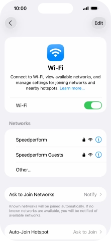Press the required WiFi network and key in the password for the WiFi network. Press the required WiFi network and key in the password for the WiFi network.