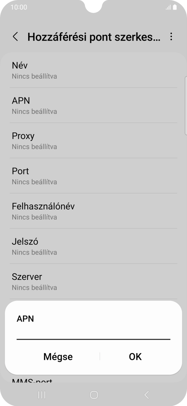 Amennyiben előfizetésed van, írd be azt, hogy mms.vodafone.net, és válaszd az OK lehetőséget.