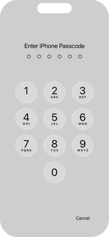 Use the lock code you created.