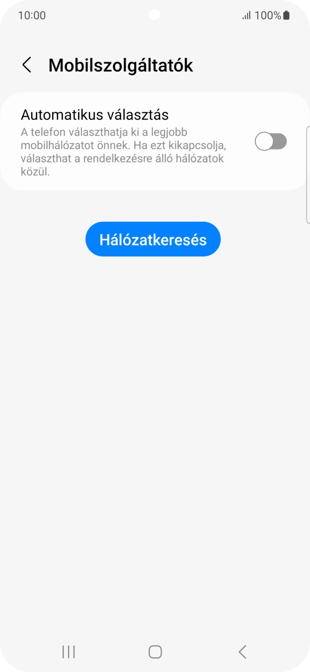 Kattints az „Automatikus választás” melletti csúszkára a funkció bekapcsolásához.