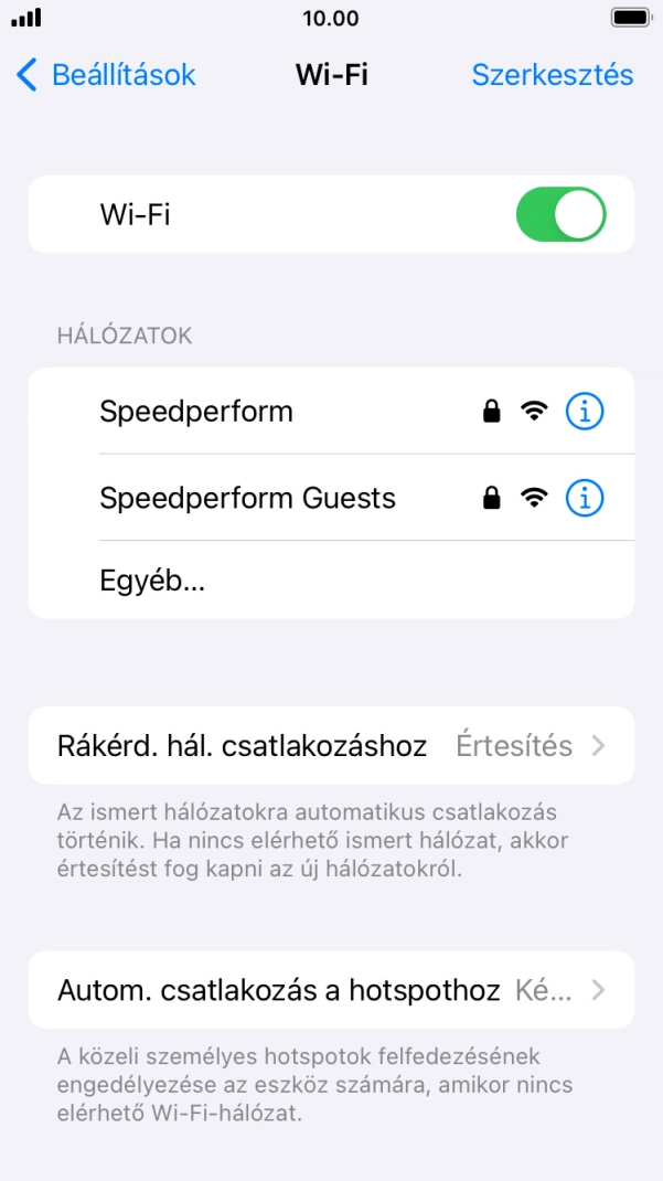 Kattints a kívánt Wi-Fi hálózatra, és írd be a Wi-Fi hálózathoz tartózó jelszót. Kattints a kívánt Wi-Fi hálózatra, és írd be a Wi-Fi hálózathoz tartózó jelszót.