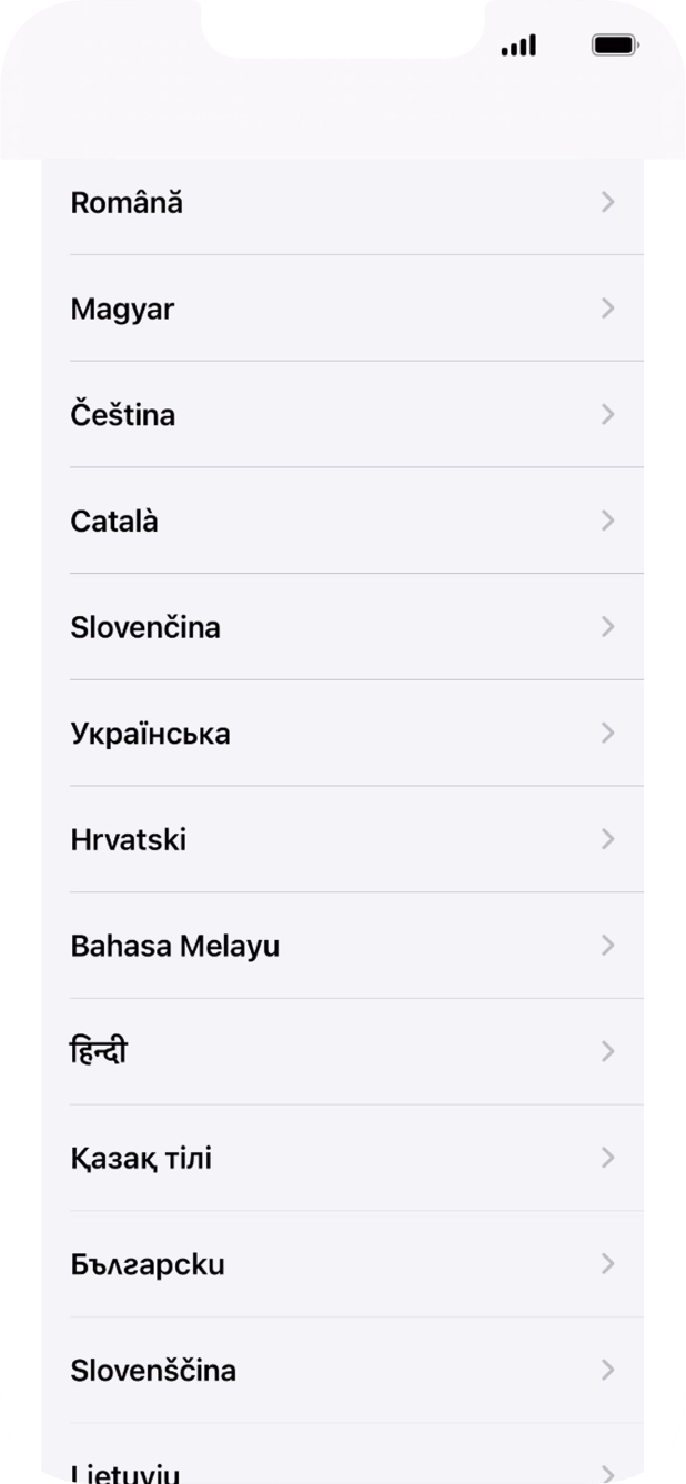 Válaszd ki a kívánt nyelvet.