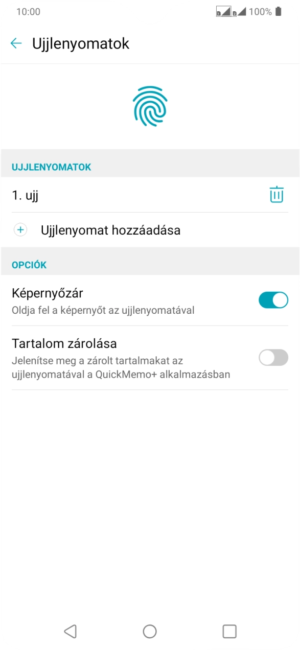 Kattints a kívánt beállítások melletti csúszkákra a funkciók be- vagy kikapcsolásához.