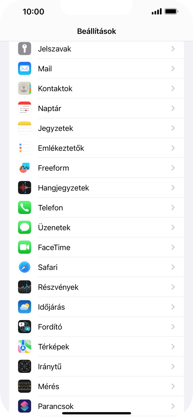 Válaszd az Üzenetek lehetőséget. Válaszd az Üzenetek lehetőséget.