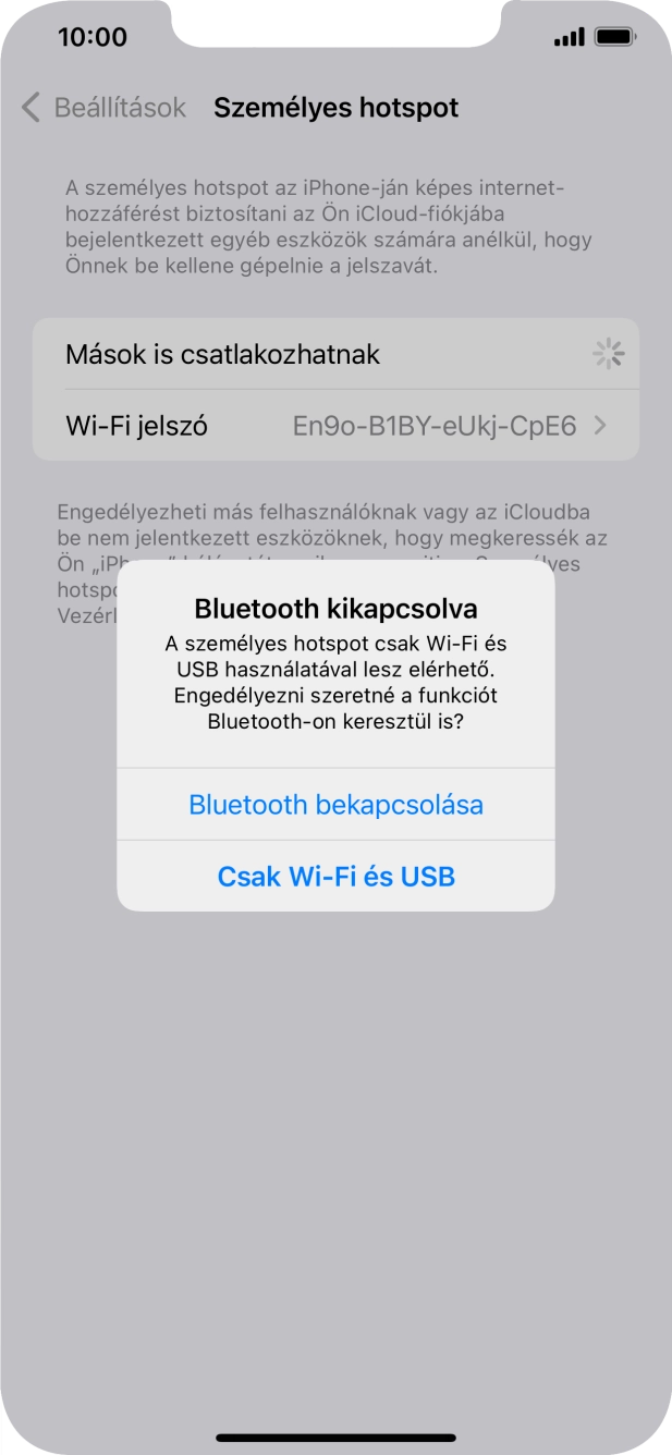 Amennyiben ki van kapcsolva a Wi-Fi, válaszd a Csak Wi-Fi és USB lehetőséget.