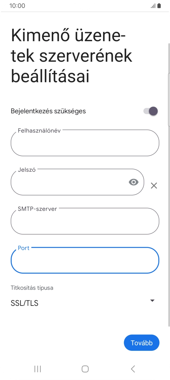 Válaszd a Tovább lehetőséget.