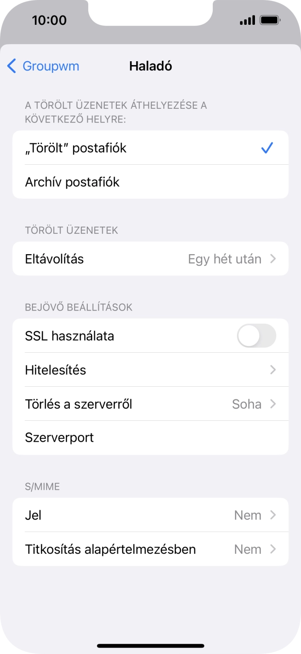 Válaszd a Hitelesítés lehetőséget.