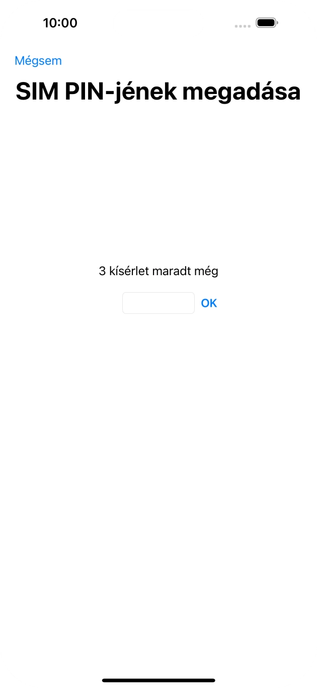 Amennyiben a SIM-kártyád zárolva van, írd be a PIN-kódodat, és válaszd az OK lehetőséget.