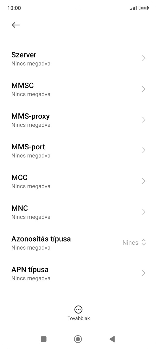 Válaszd az MMSC lehetőséget.