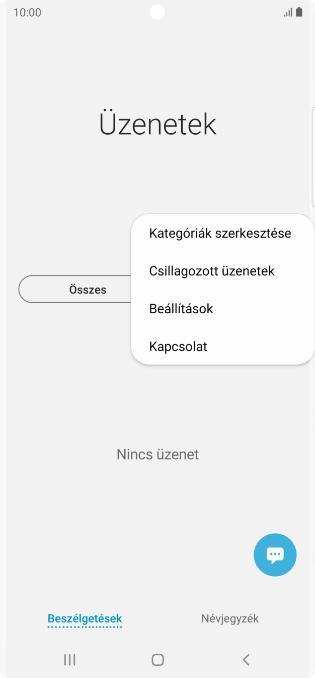 Válaszd a Beállítások lehetőséget. Válaszd a Beállítások lehetőséget.