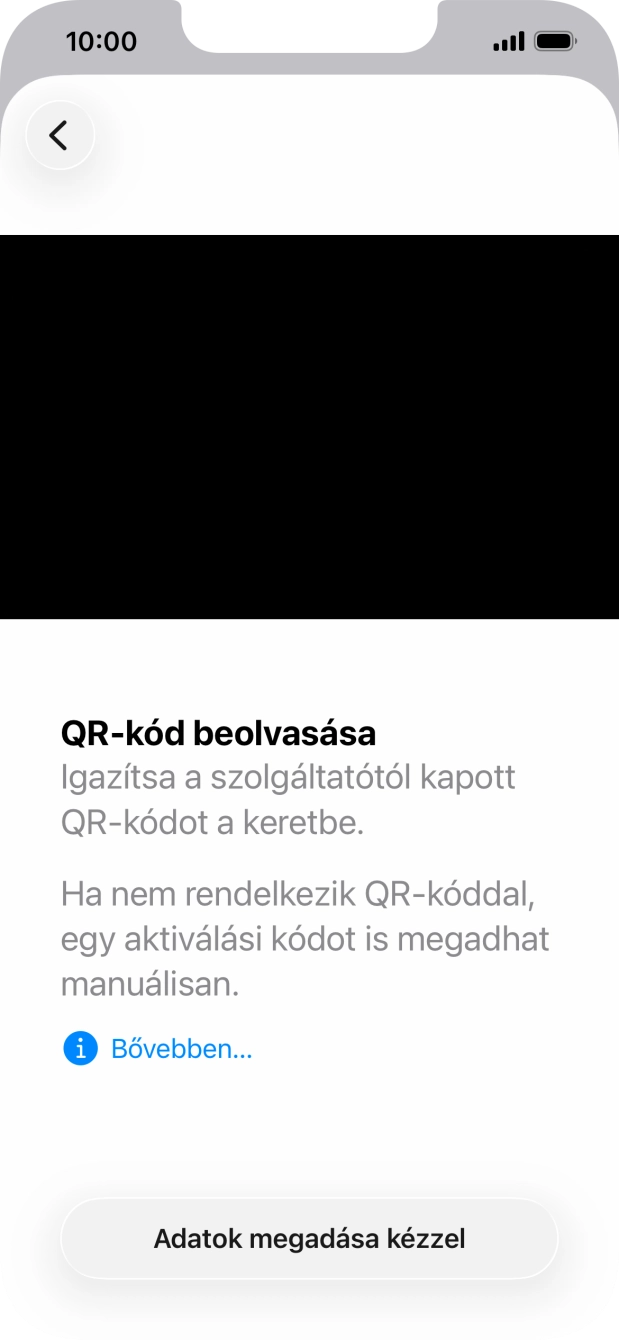 Helyezd az elküldött QR-kódot a telefon kameráján látható kereten belülre a kód beszkenneléséhez. Helyezd az elküldött QR-kódot a telefon kameráján látható kereten belülre a kód beszkenneléséhez.