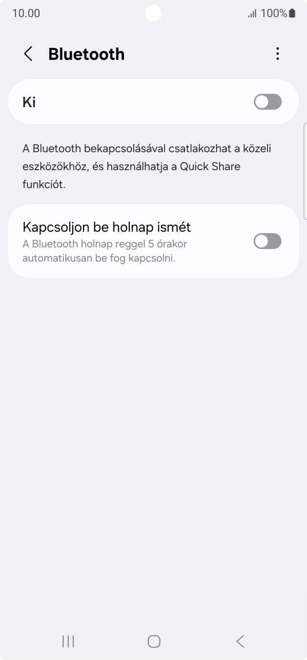 Kattints a csúszkára a funkció bekapcsolásához.