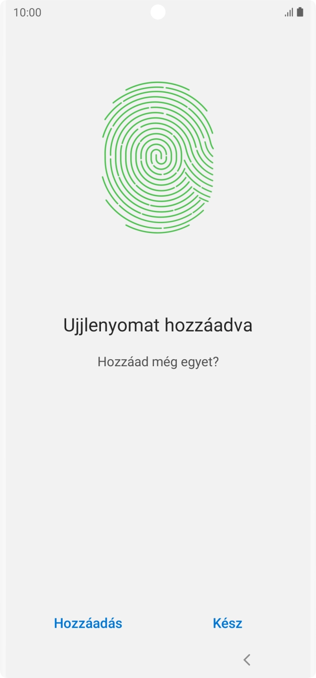 Válaszd a Kész lehetőséget.