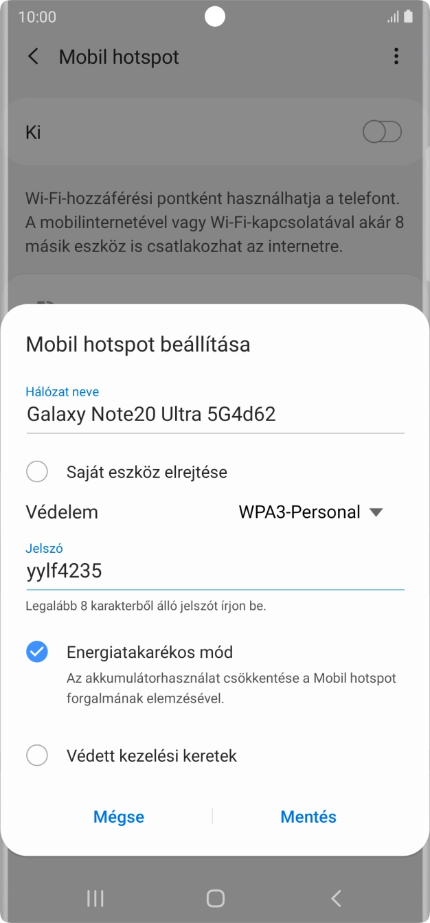 Válaszd a Mentés lehetőséget. Válaszd a Mentés lehetőséget.