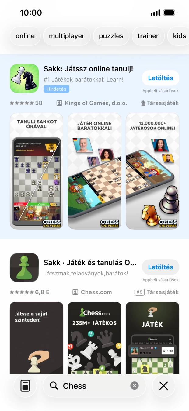 Kattints a kívánt alkalmazásra. Kattints a kívánt alkalmazásra.