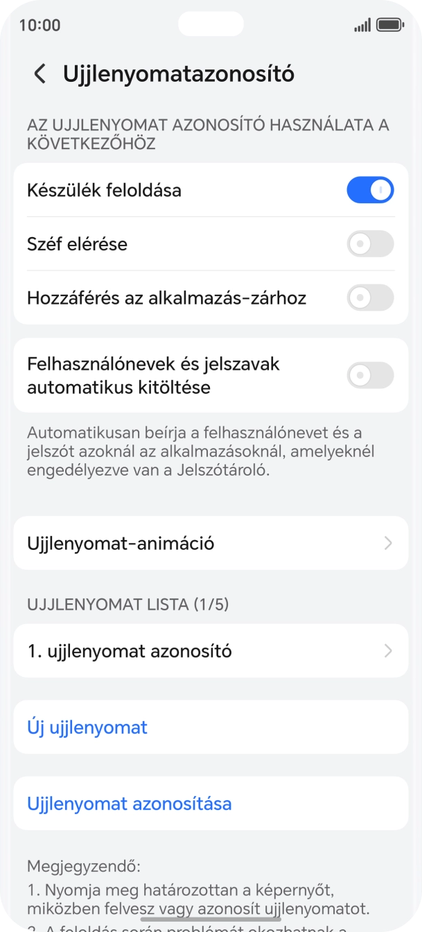 Kattints a kívánt beállítások melletti csúszkákra a funkciók be- vagy kikapcsolásához.