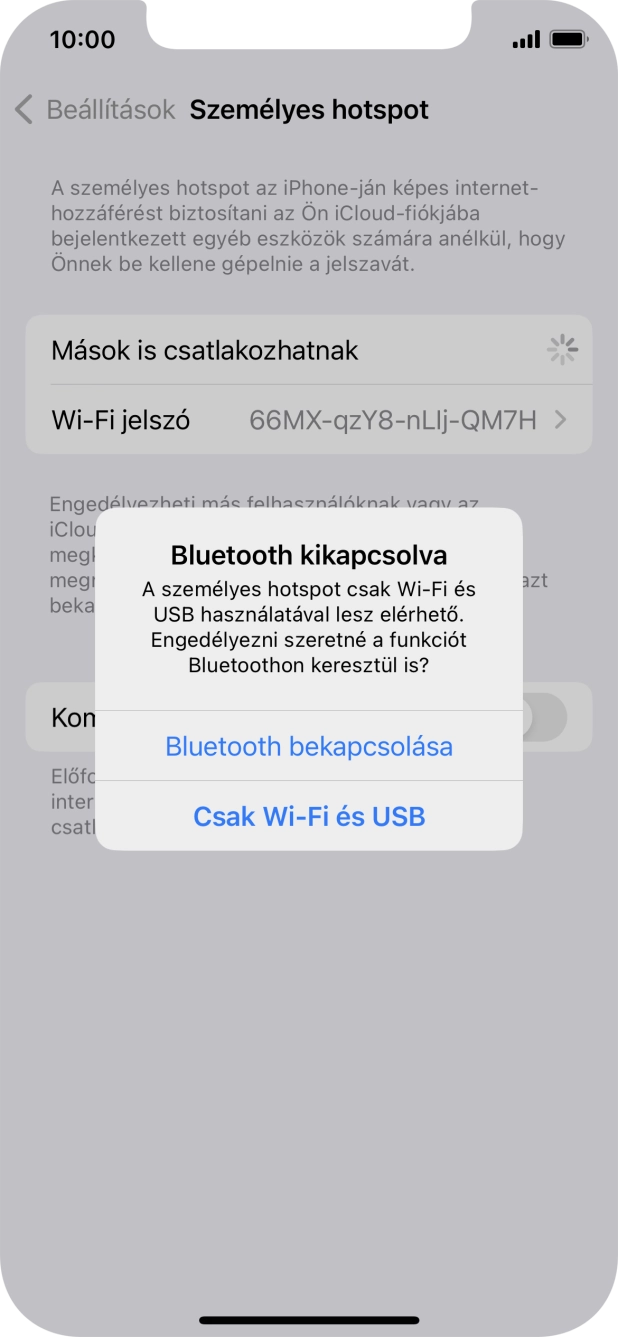 Amennyiben ki van kapcsolva a Wi-Fi, válaszd a Csak Wi-Fi és USB lehetőséget.