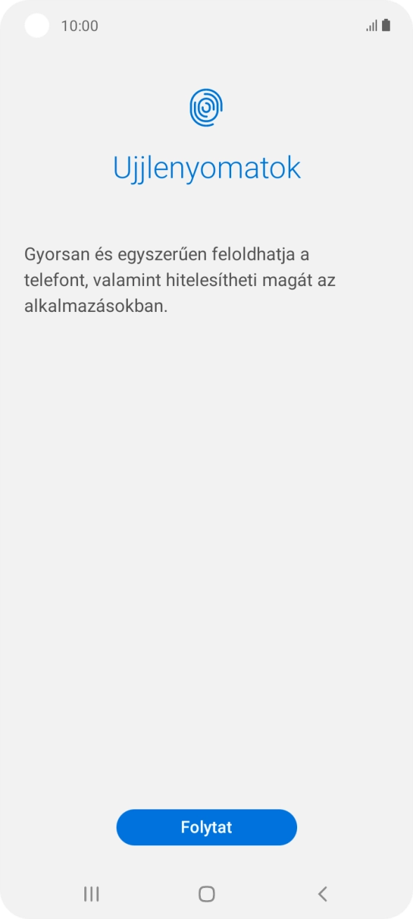Válaszd a Folytat lehetőséget.