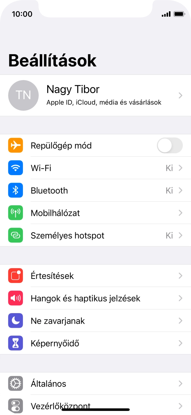 Válaszd a Mobilhálózat lehetőséget. Válaszd a Mobilhálózat lehetőséget.