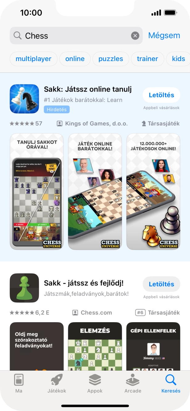 Kattints a kívánt alkalmazásra. Kattints a kívánt alkalmazásra.