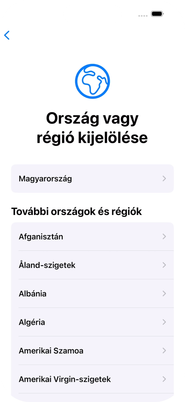 Válaszd ki a kívánt országot vagy régiót.