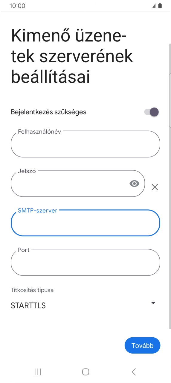 Kattints a „Port” alatti mezőre, és írd be a következőt: 993.
