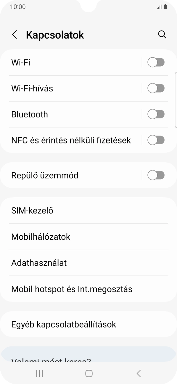 Válaszd a Mobilhálózatok lehetőséget.